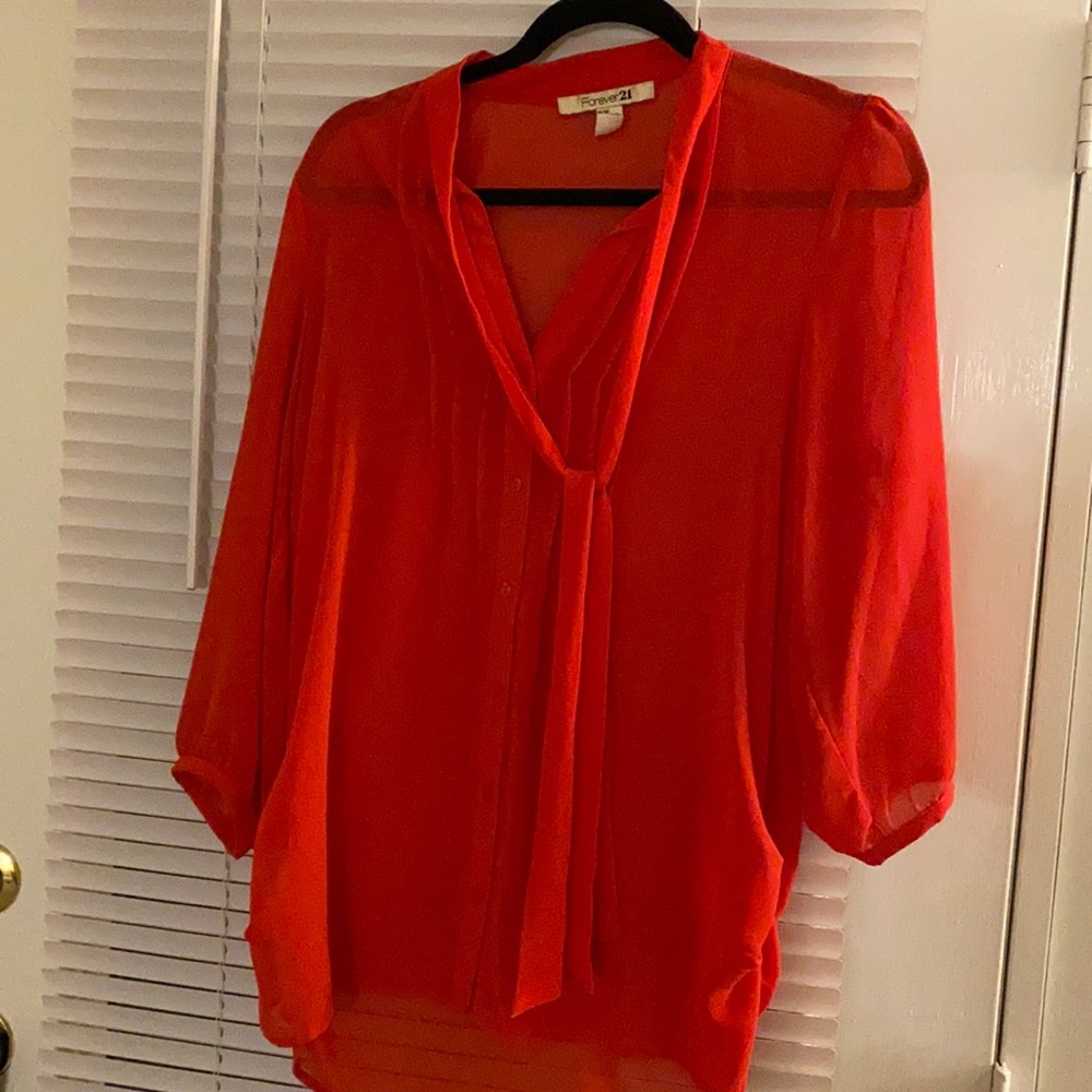 Dark orange/red blouse